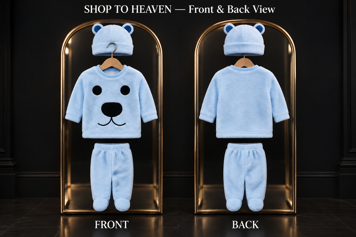 Bear Flannel Frame Blue
