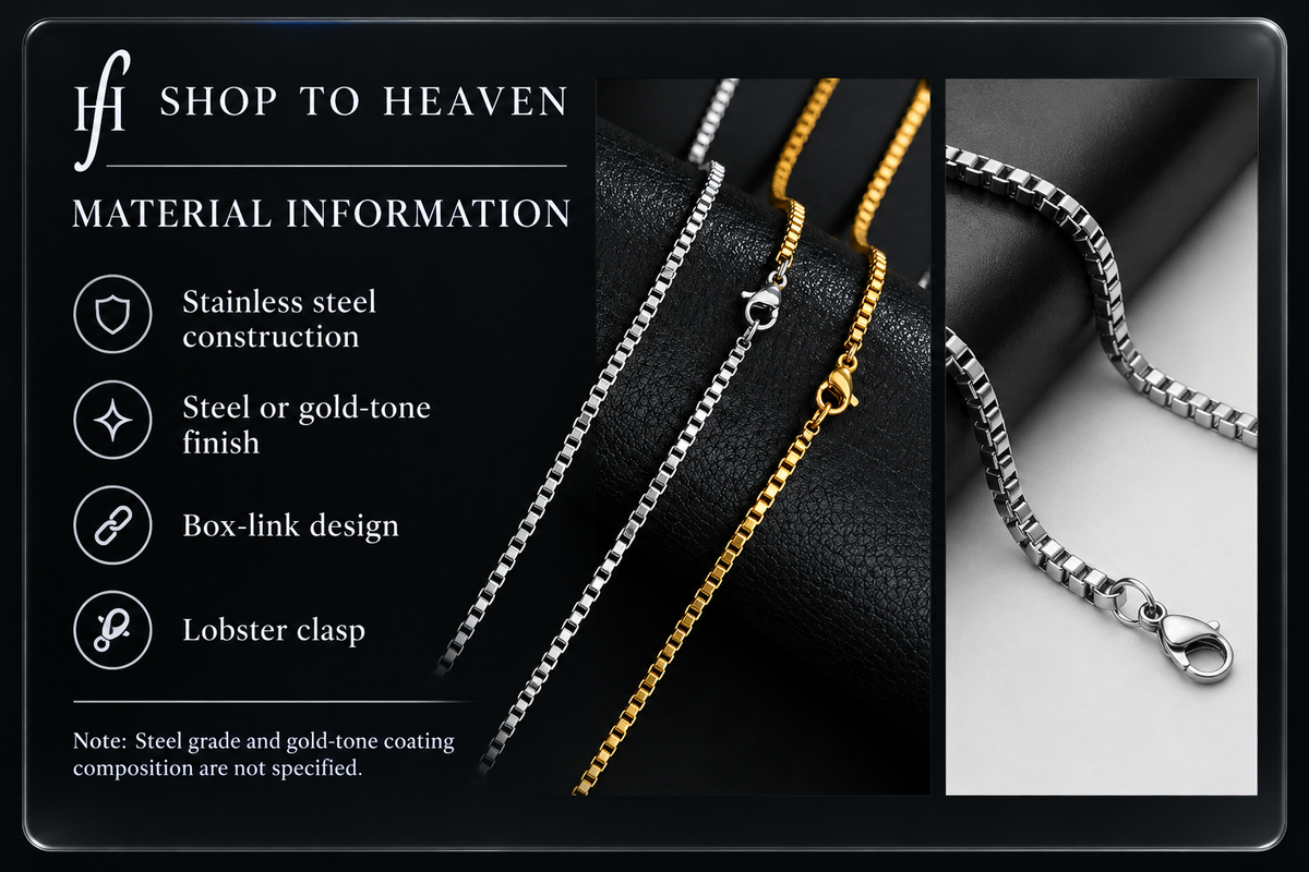 Box Chain Necklace Material Information