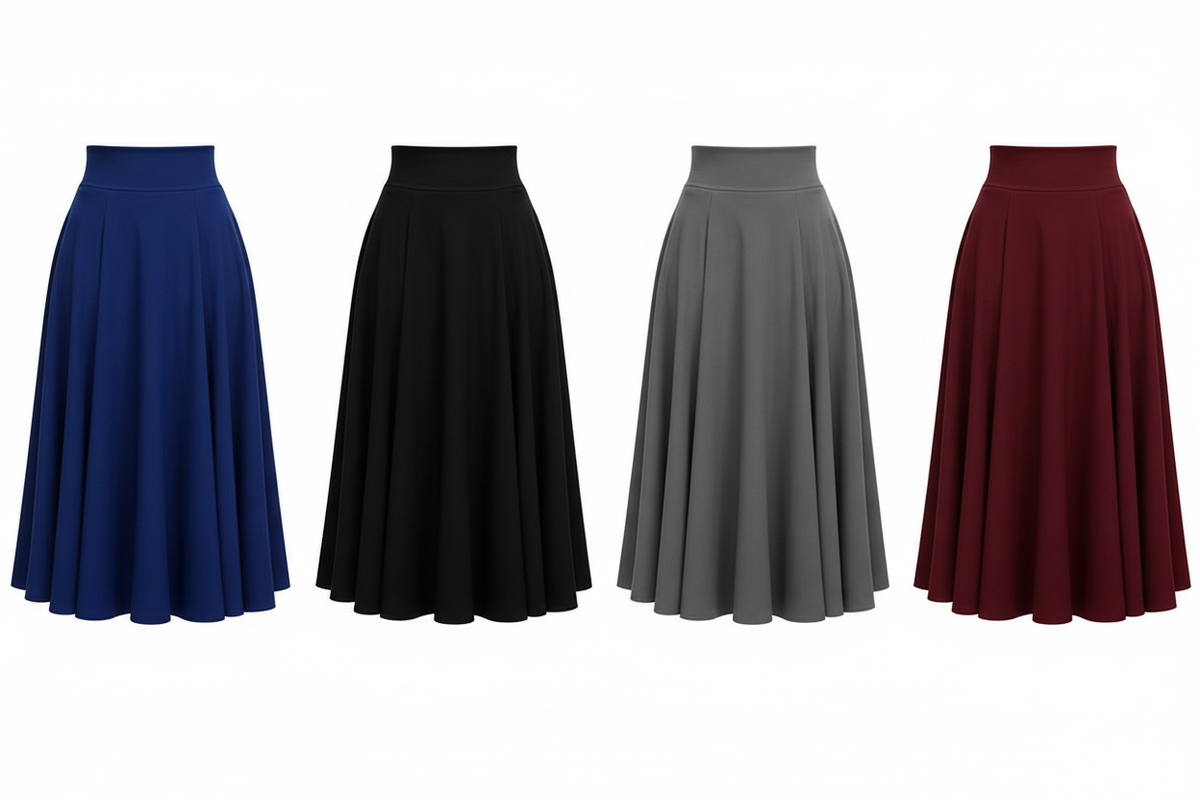 Colour Grid – A-Line Maxi Skirt