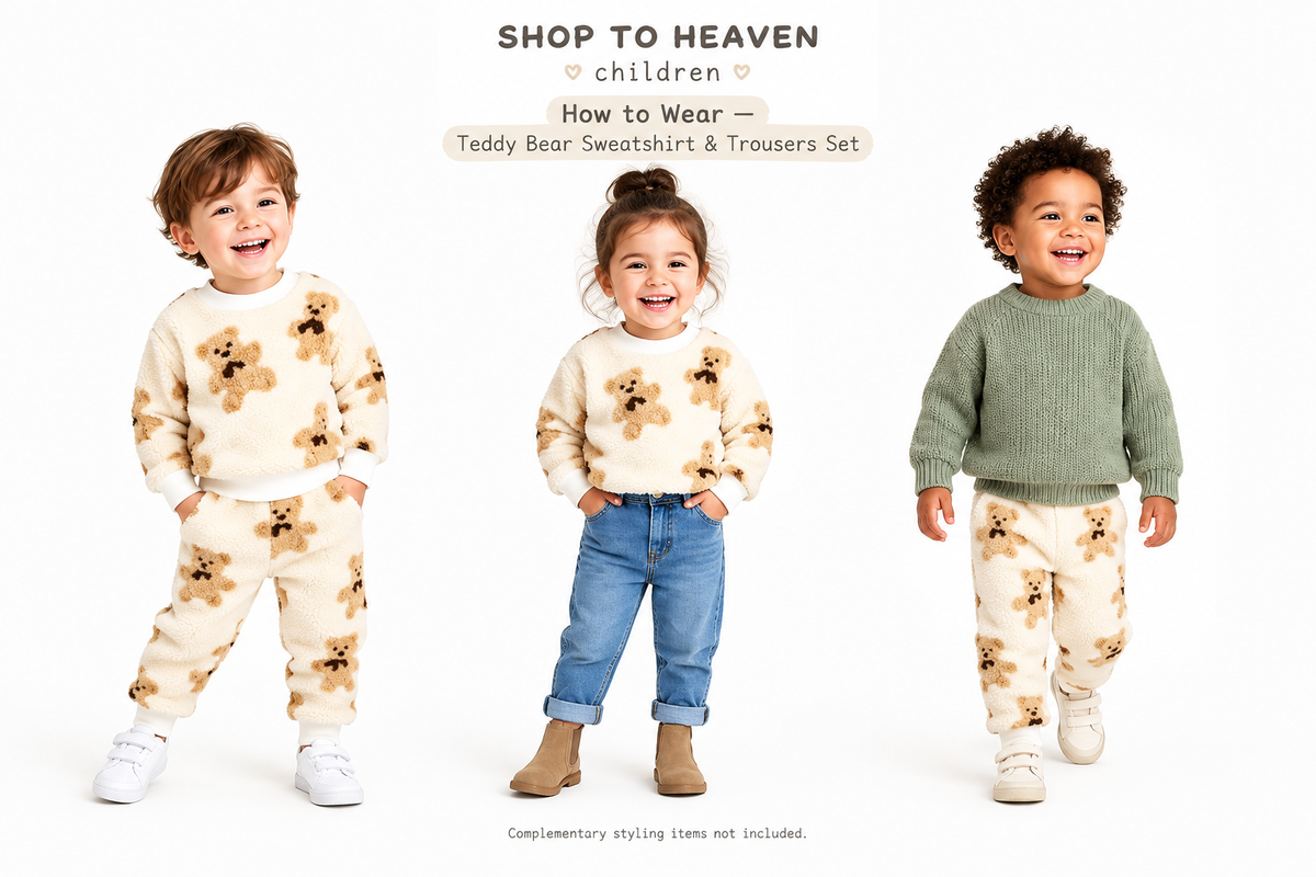 How to Wear — White Teddy Bear Set