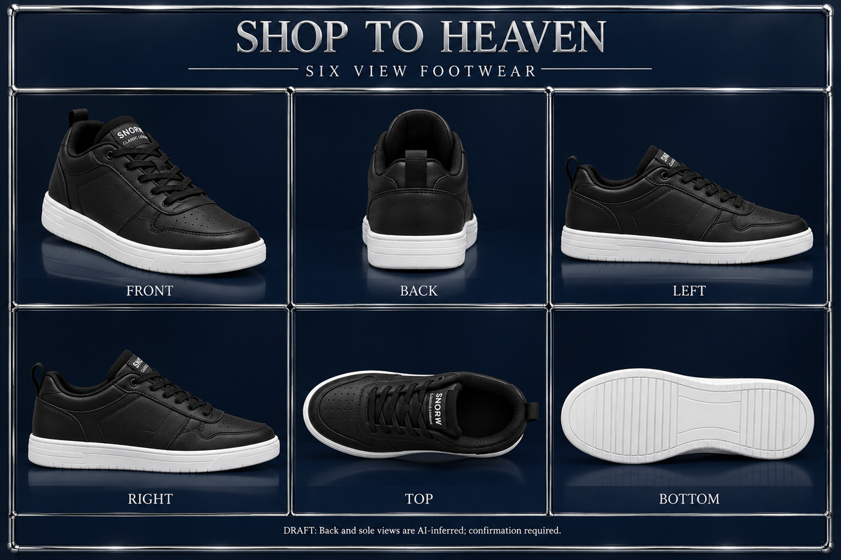 Low-Top Sneakers Six-View Frame