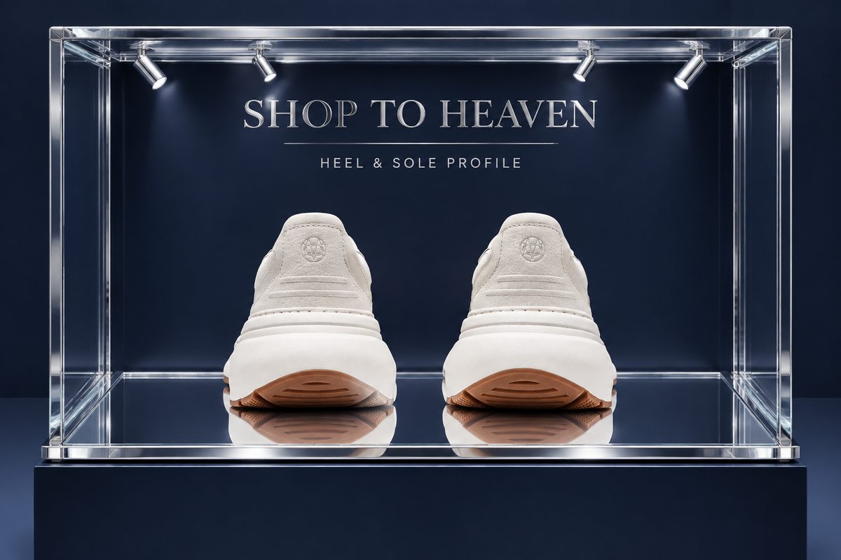 White Leather Sneakers Heel Detail