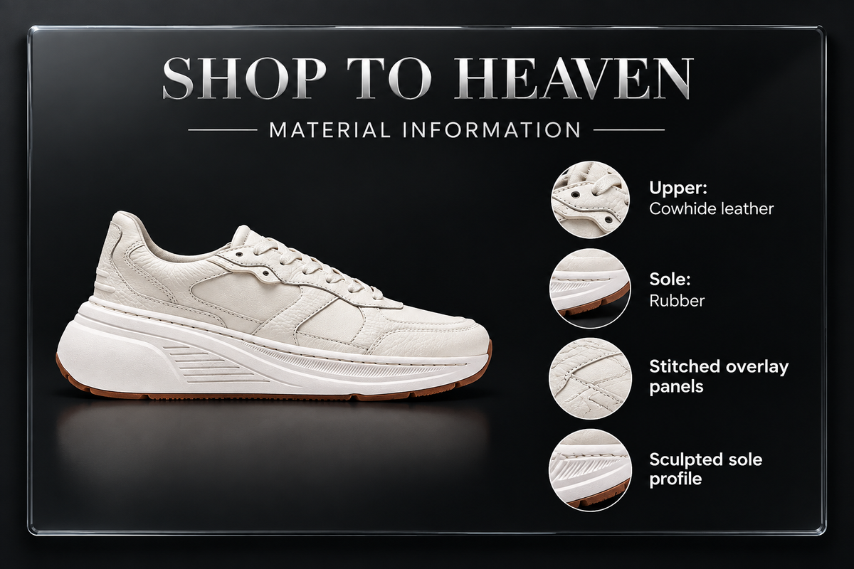 White Leather Sneakers Materials