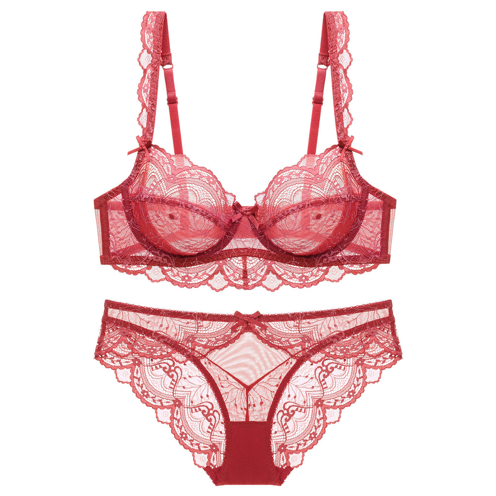 Ultra-Light Lace Bra Set — Floral Lace Lingerie
