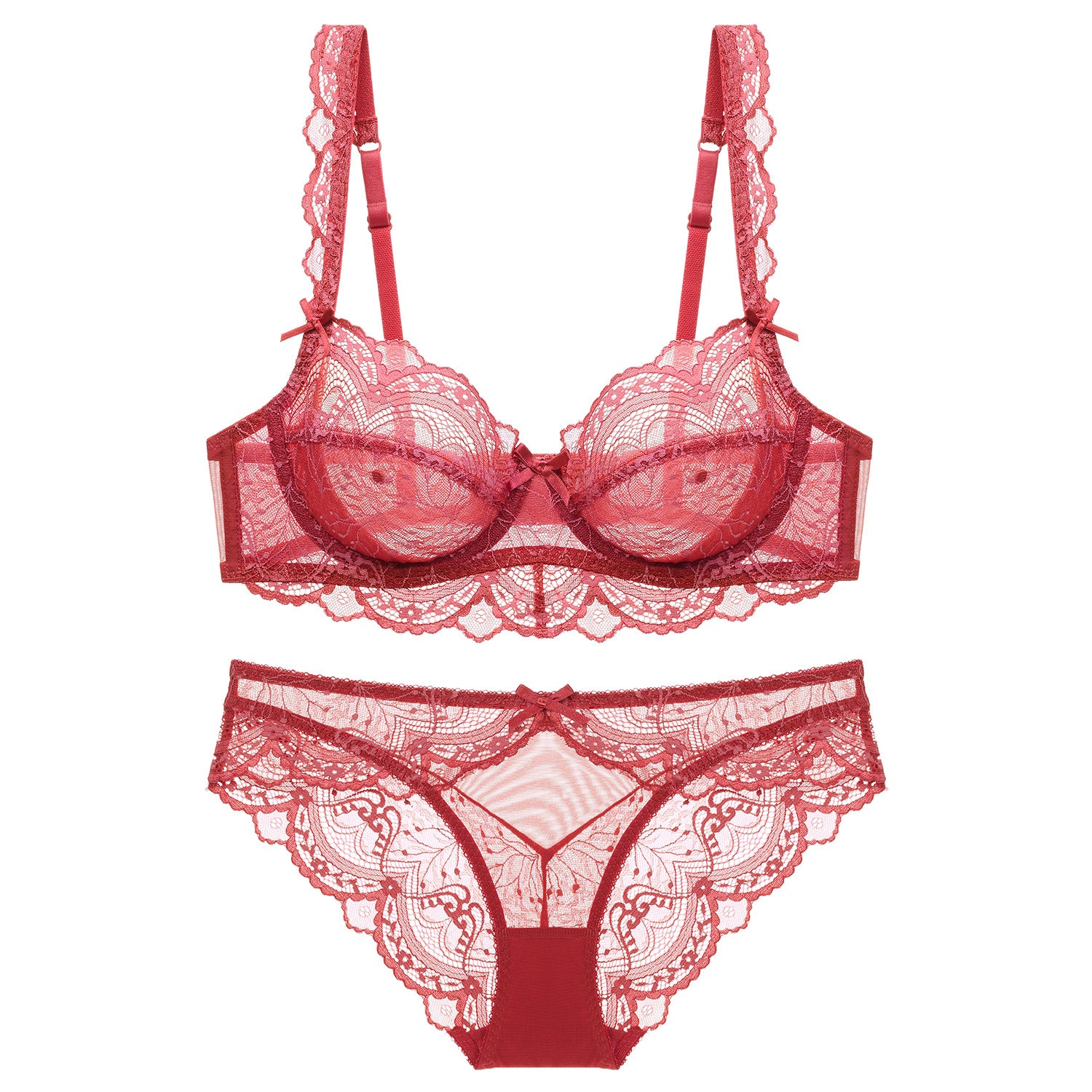Ultra-Light Lace Bra Set — Floral Lace Lingerie