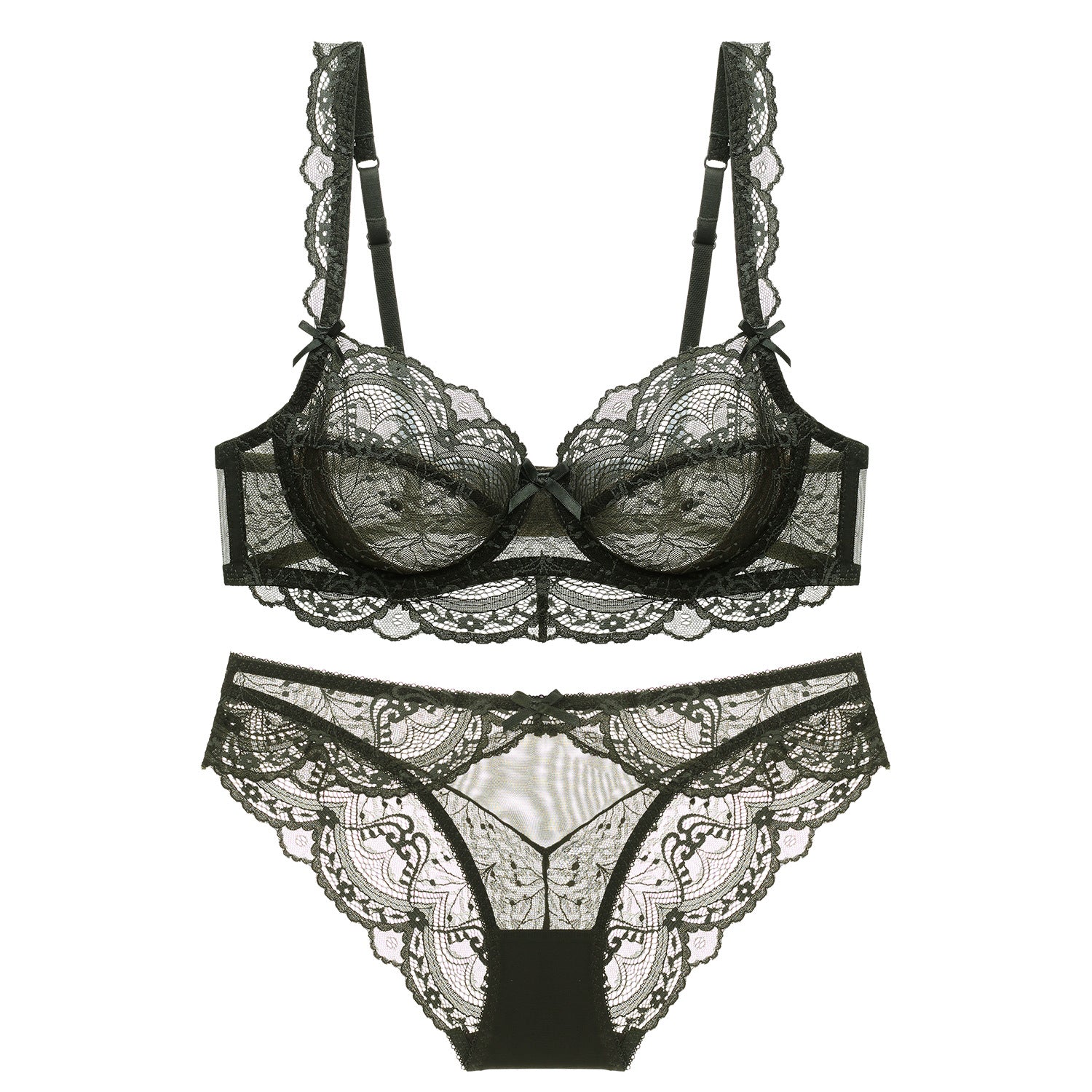 Ultra-Light Lace Bra Set — Floral Lace Lingerie