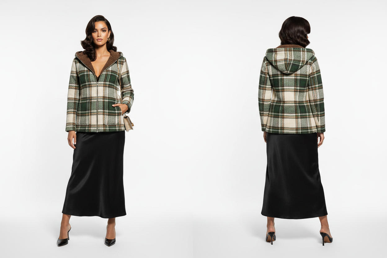 Printed Cardigan Coat — Slim Fit