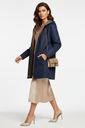 Printed Cardigan Coat — Slim Fit