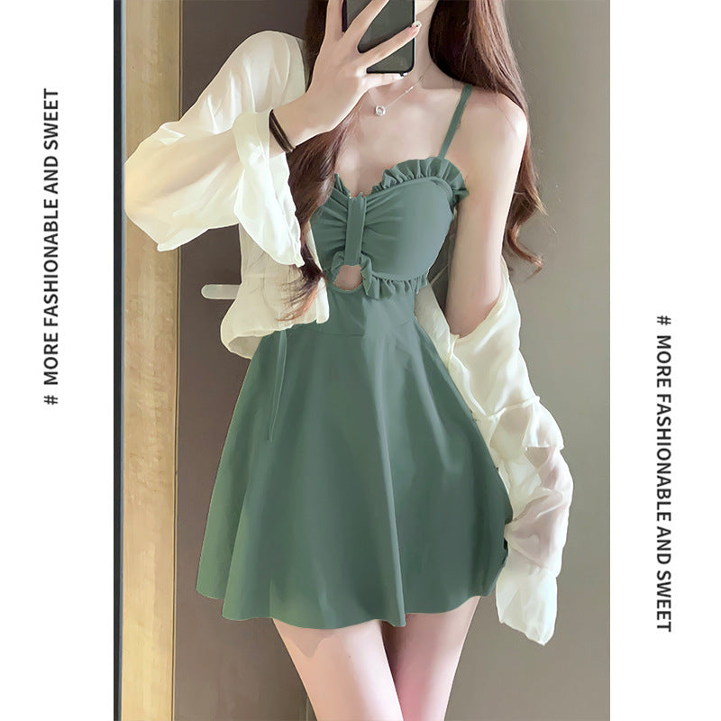 Body-Slimming Skirted Swimsuit