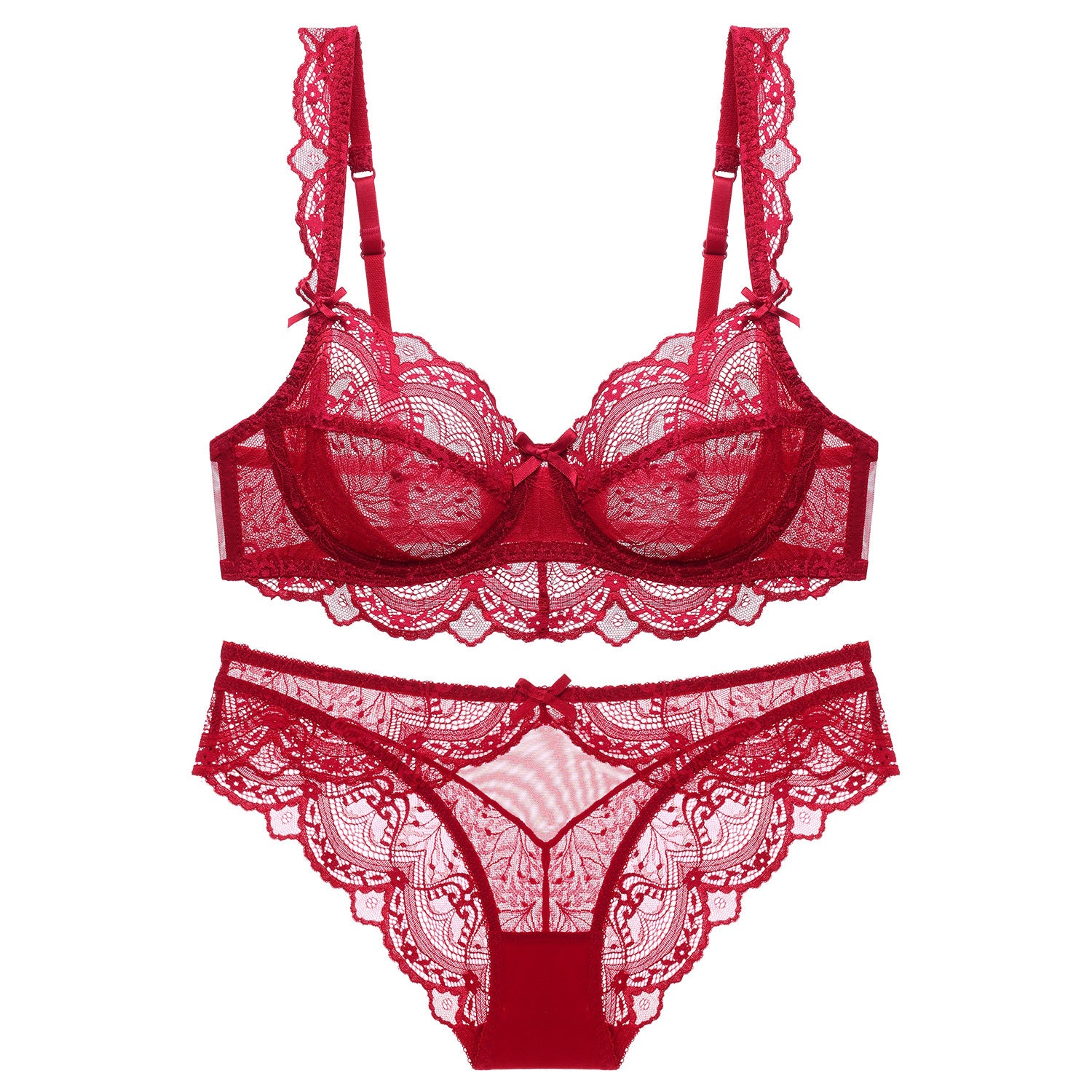 Ultra-Light Lace Bra Set — Floral Lace Lingerie