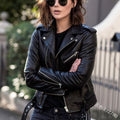 PU Leather Motorcycle Jacket — Slim Fit Short Biker Jacket