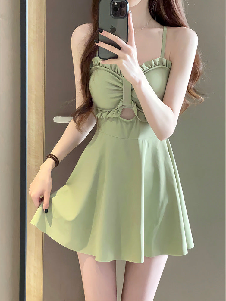 Body-Slimming Skirted Swimsuit