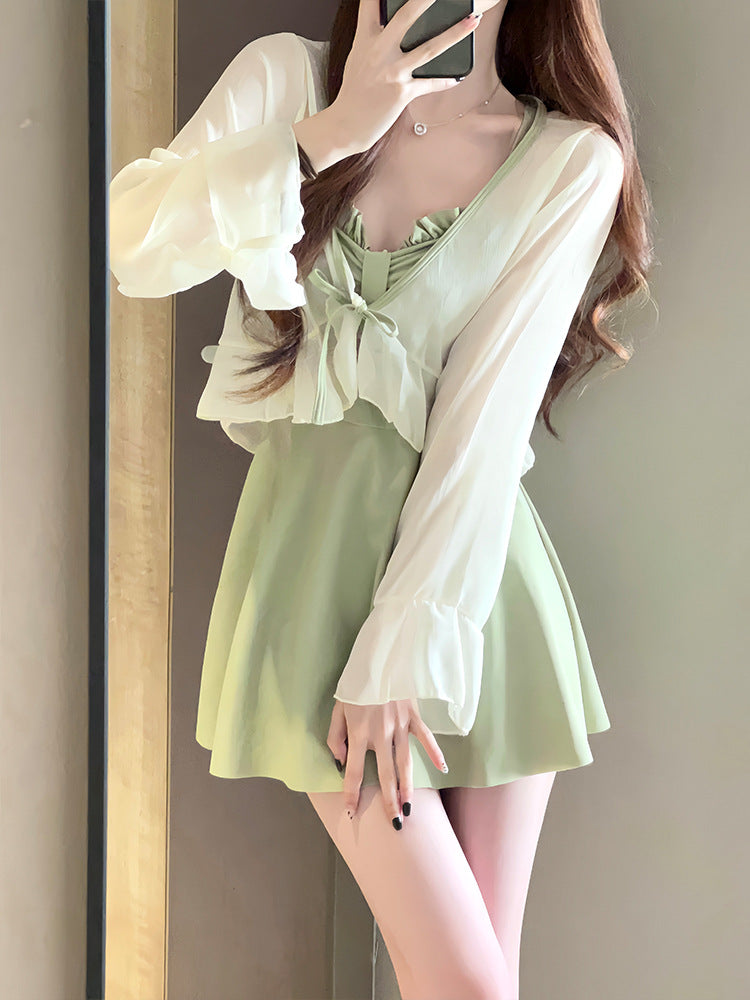 Body-Slimming Skirted Swimsuit