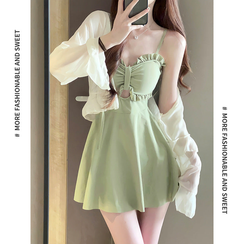 Body-Slimming Skirted Swimsuit