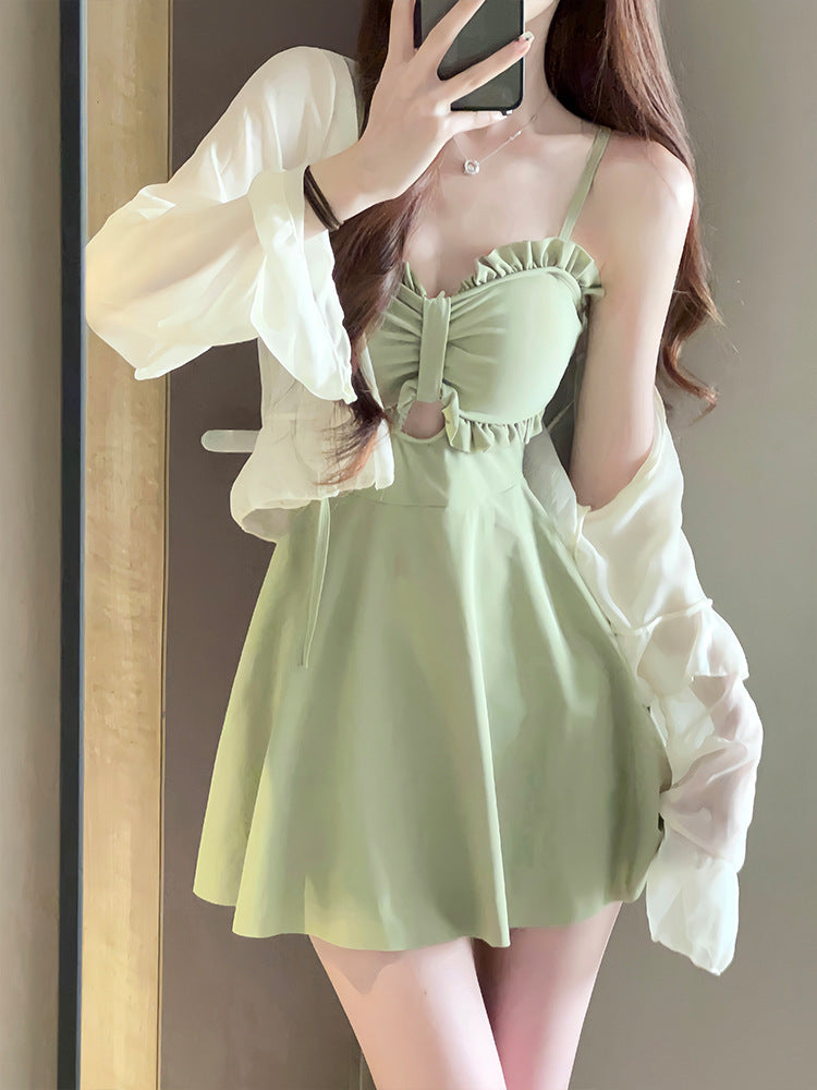 Body-Slimming Skirted Swimsuit