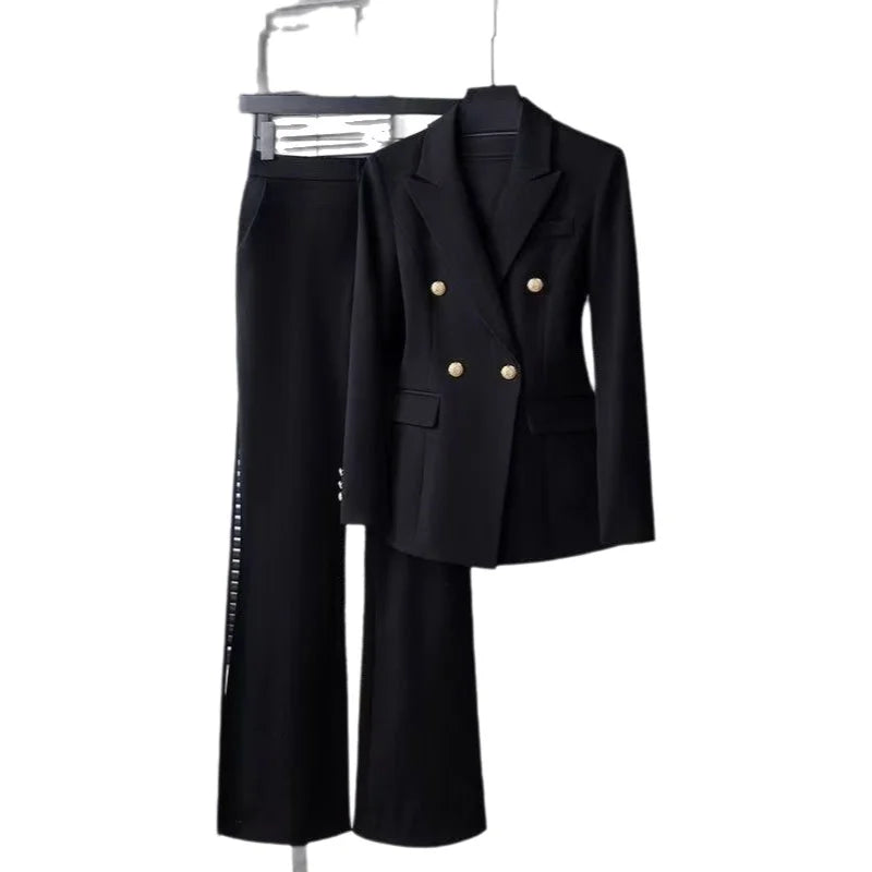Women's Tailored Blazer & Wide-Leg Pants — Suit & Separates