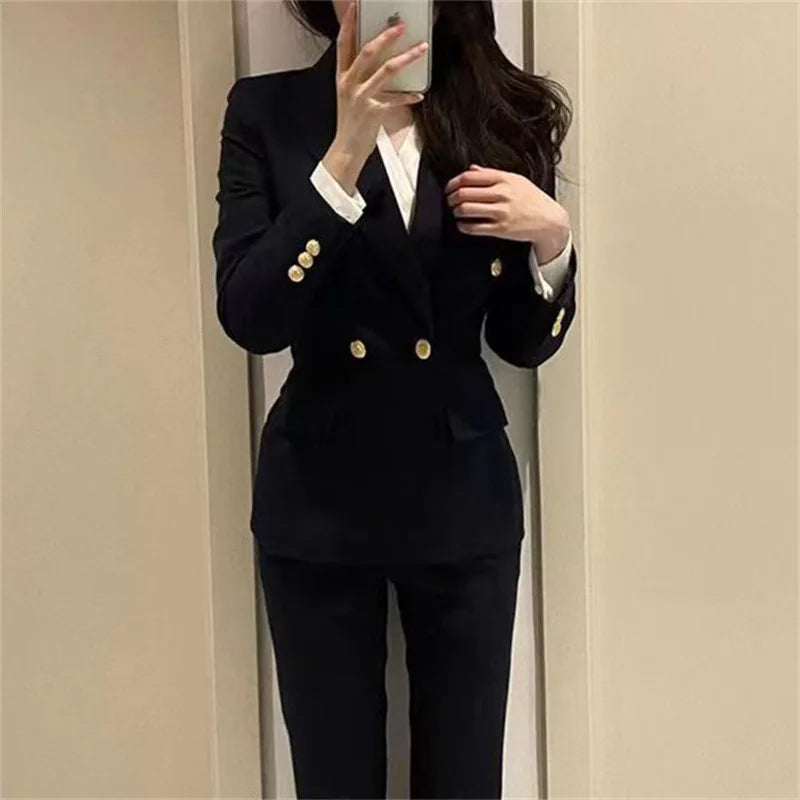 Women's Tailored Blazer & Wide-Leg Pants — Suit & Separates