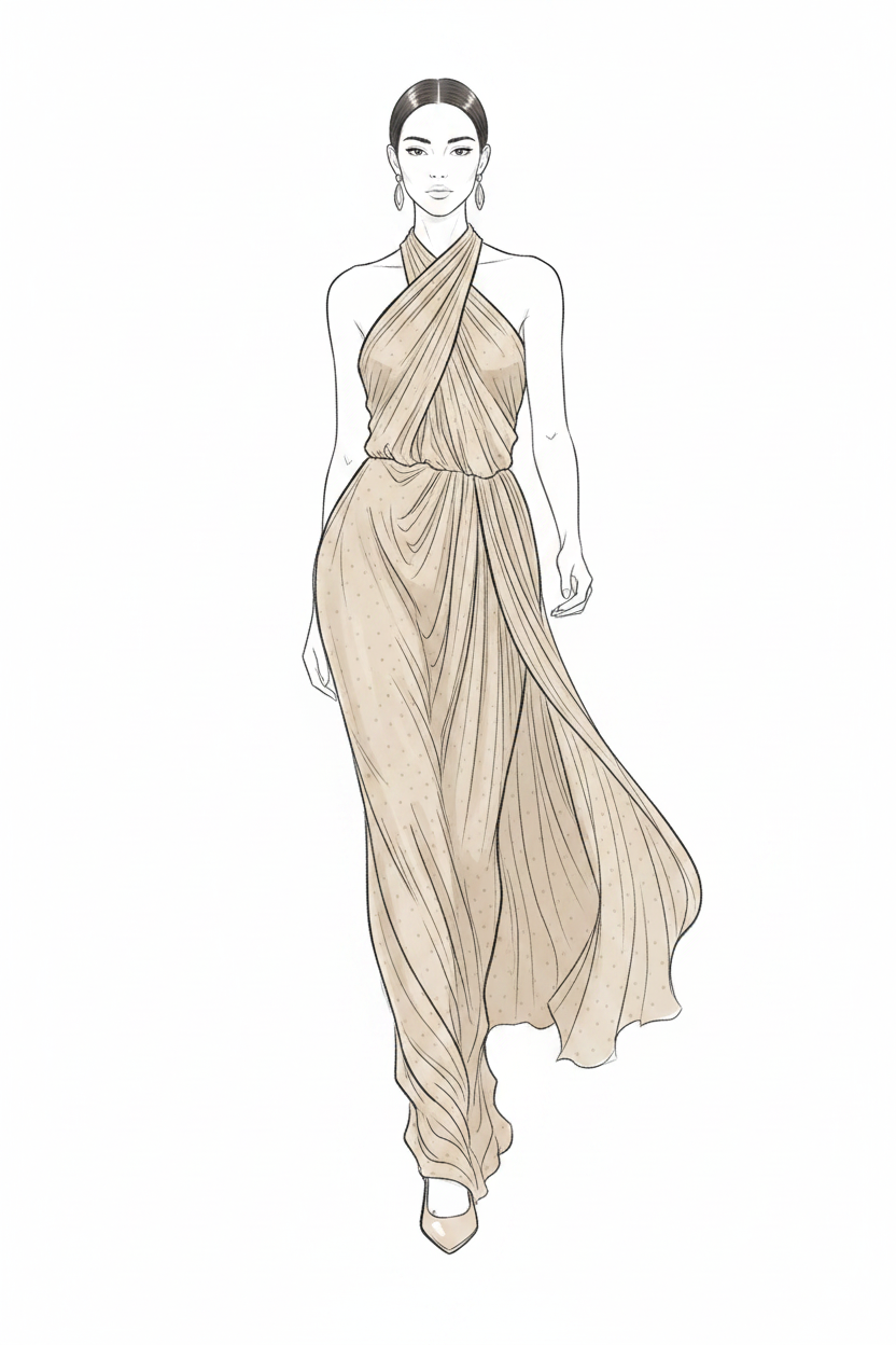 Pleated Halter Summer Top