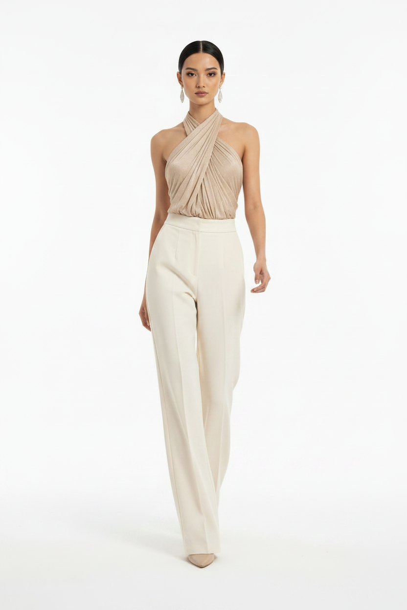 Pleated Halter Summer Top