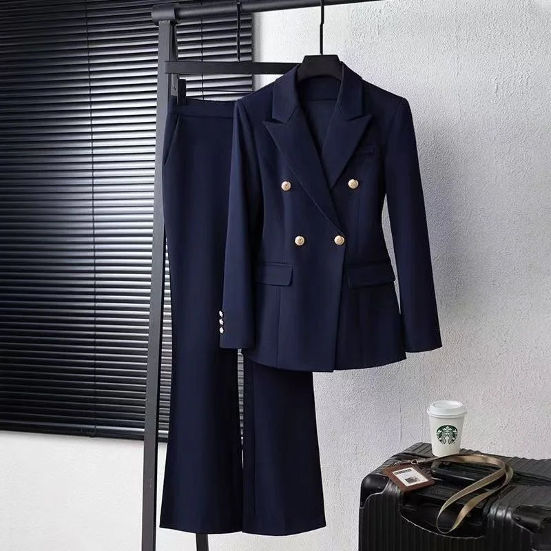 Women's Tailored Blazer & Wide-Leg Pants — Suit & Separates