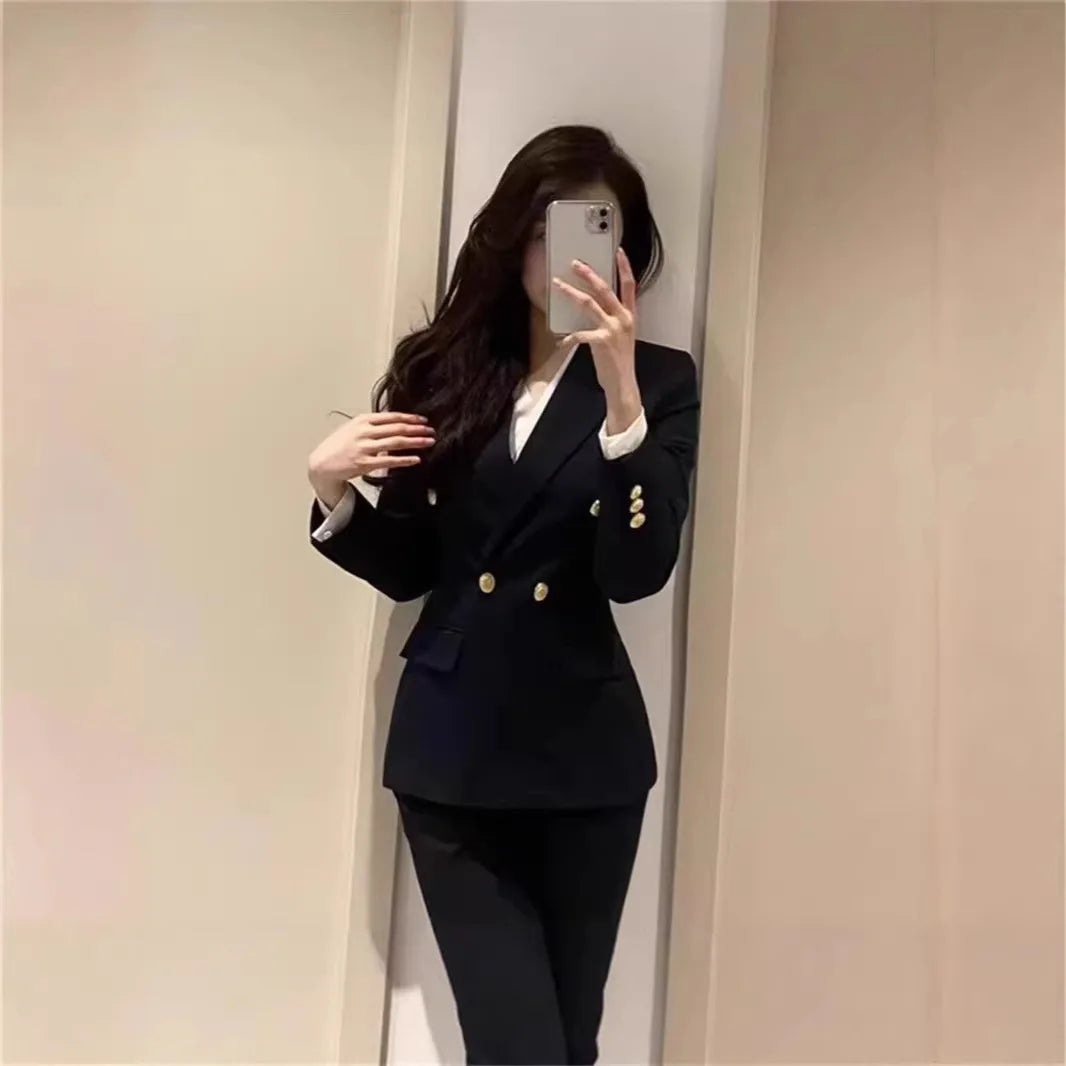 Women's Tailored Blazer & Wide-Leg Pants — Suit & Separates
