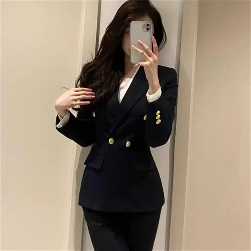 Women's Tailored Blazer & Wide-Leg Pants — Suit & Separates