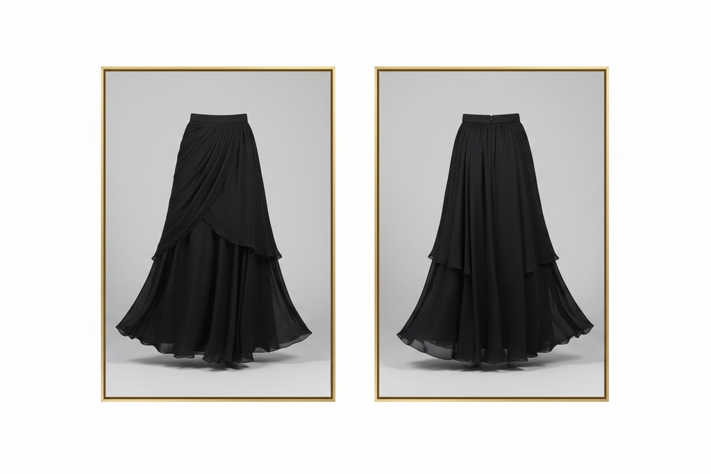 Chinese Style Ruffle Wide-Leg Pants