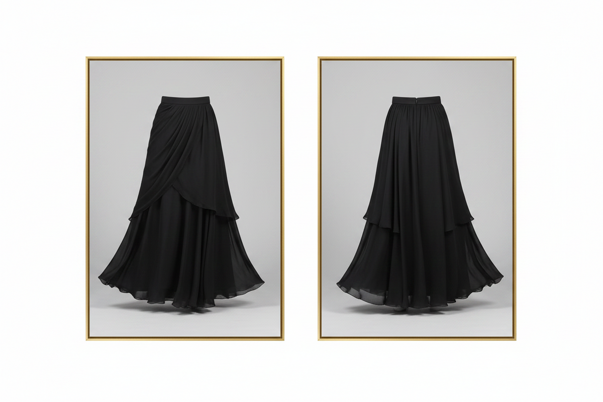 Chinese Style Ruffle Wide-Leg Pants