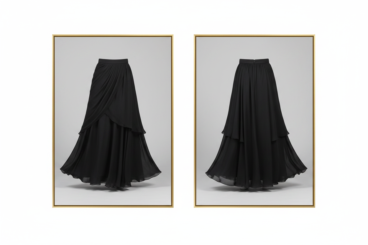 Chinese Style Ruffle Wide-Leg Pants