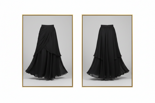 Chinese Style Ruffle Wide-Leg Pants