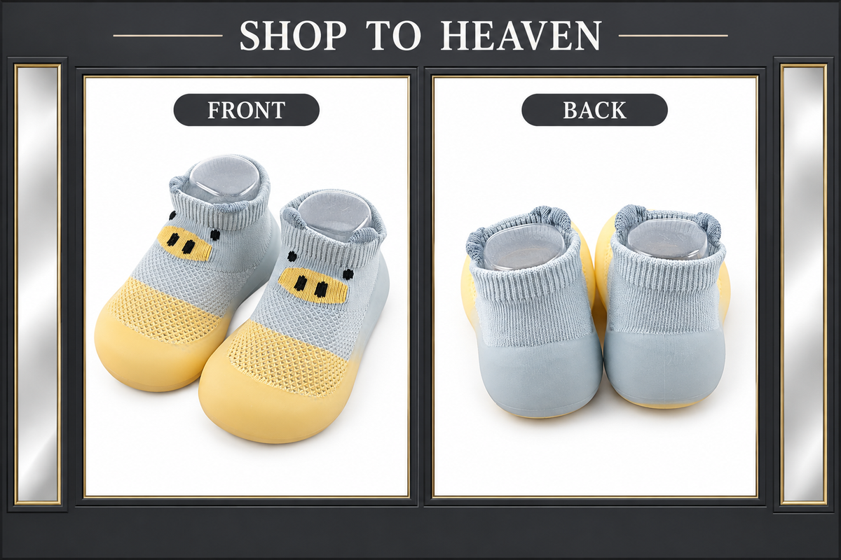 Animal Sock-Shoes Grey Frame