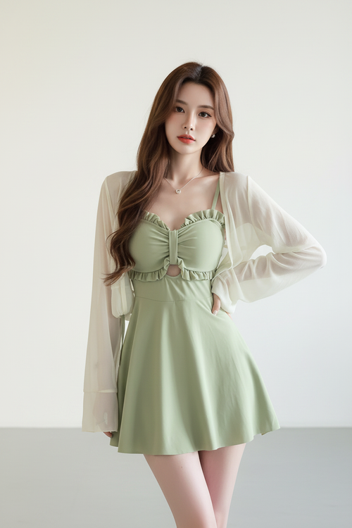 Avocado Green Swimsuit