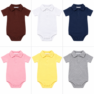 Six solid-colour examples of polo-collar bodysuit