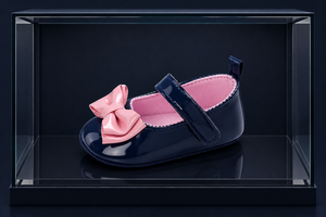 Baby Shoes Blue2 Bow