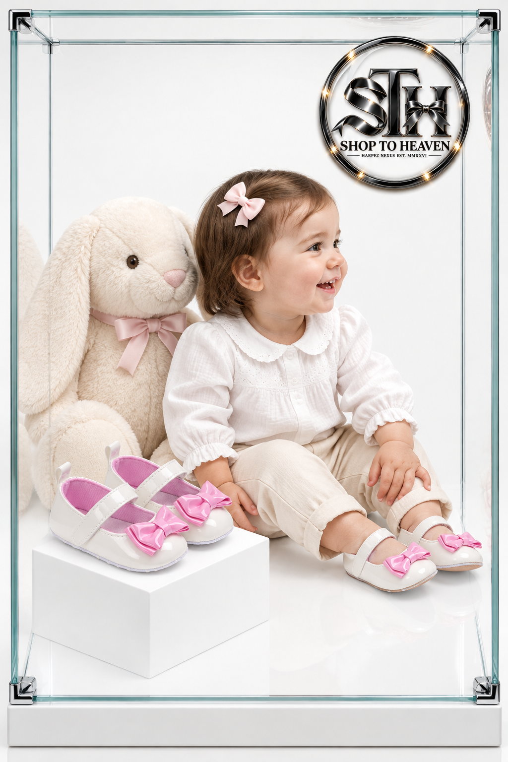 Baby Shoes Bow Cover