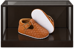 Baby Shoes Brown Woven