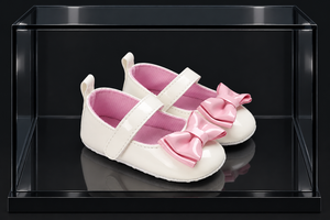 Baby Shoes White2 Bow