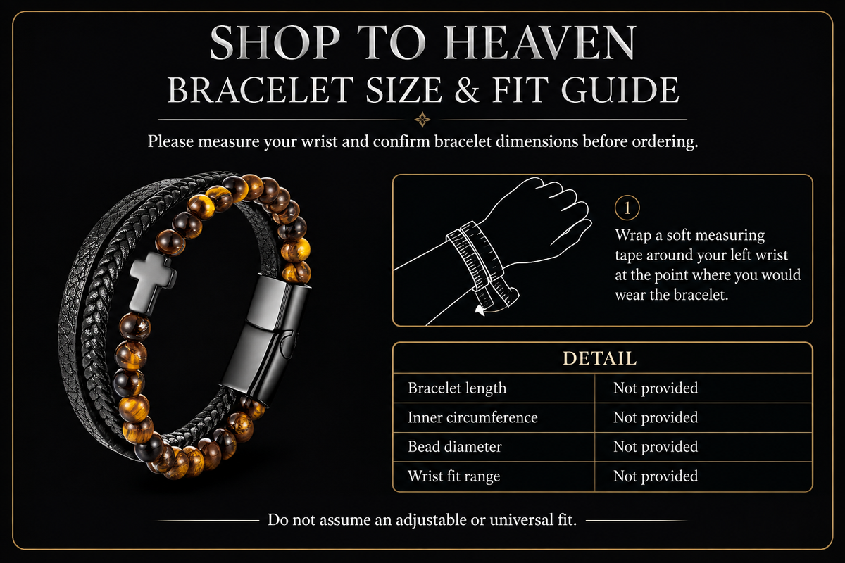 Beaded Cross Bracelet Fit Guide