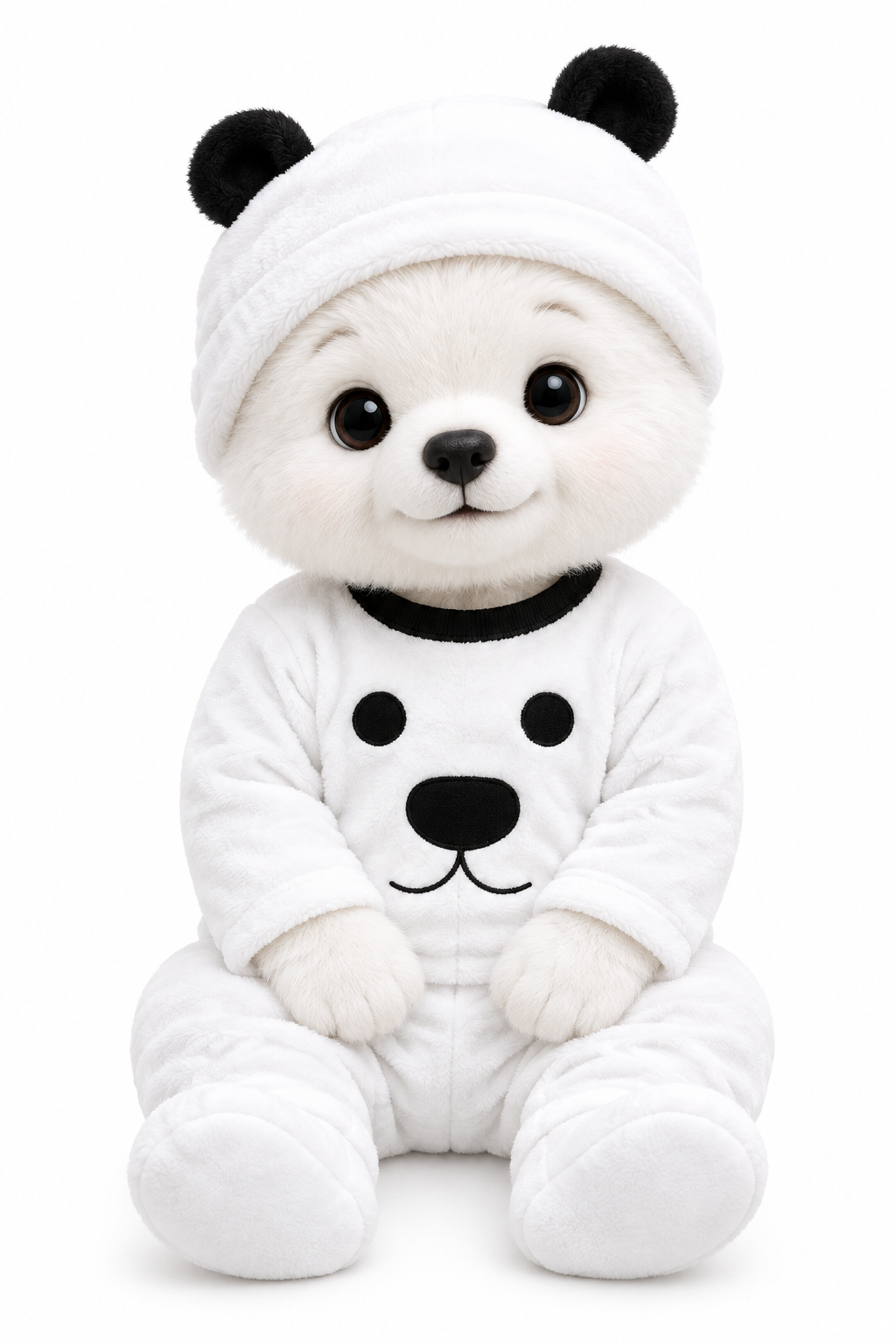 Bear Flannel Bear White