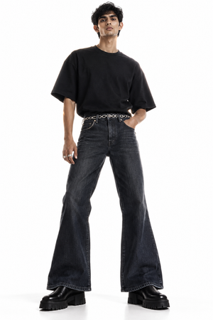 Black Tee Dark Wash
