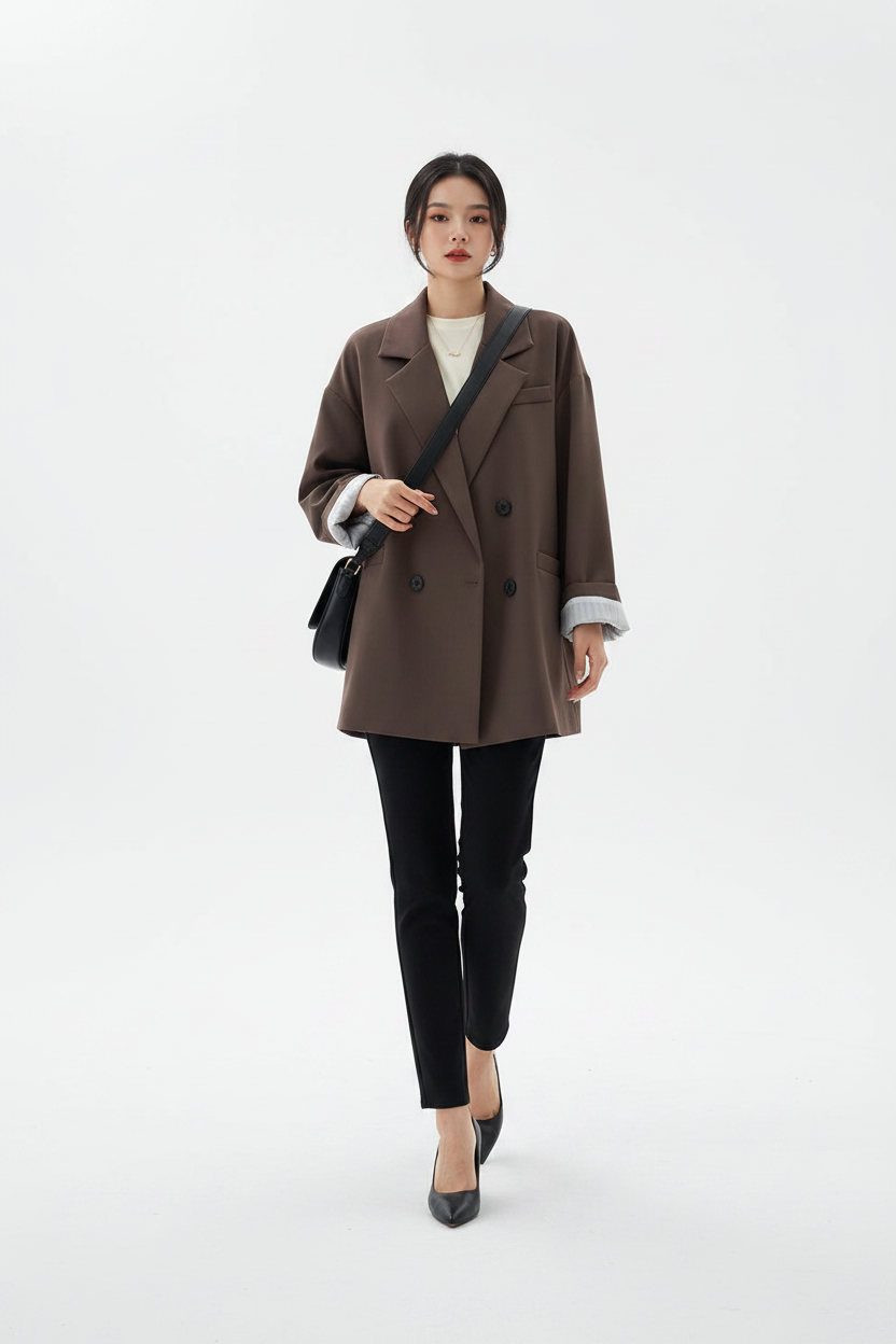 Oversized Double-Breasted Blazer