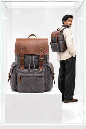 Canvas Backpack Grey Cover