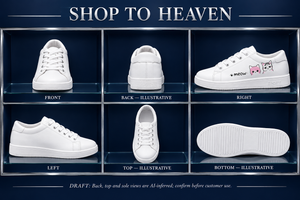 Cat-Print Sneakers Six-View Frame