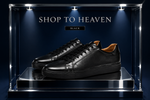 Checker-Texture Sneakers Black