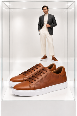 Checker-Texture Sneakers Cover