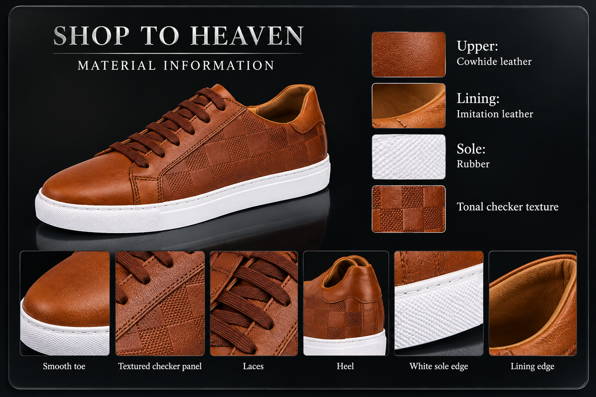 Checker-Texture Sneakers Materials