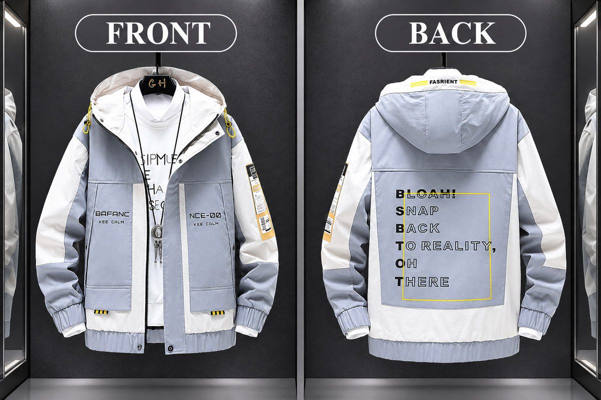 Colour-Block Jacket Grey Frame