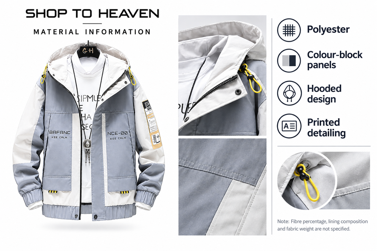 Colour-Block Jacket Material Information