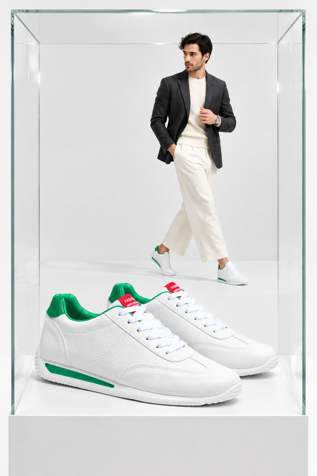 Contrast-Heel Sneakers Cover