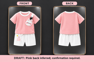 Cotton Animal Set Pink Bunny Frame Draft